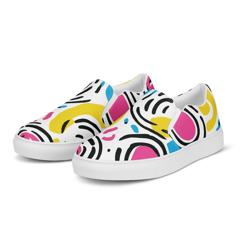 Load image into Gallery viewer, womens-slip-on-canvas-shoes-white-left-front-67181331a4051
