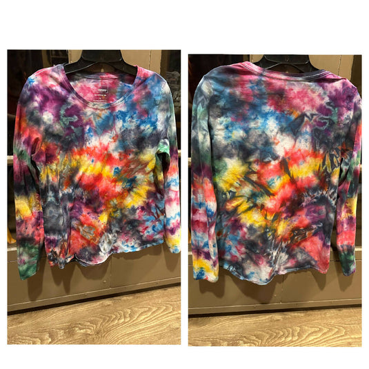 Upcycled ice dyed top