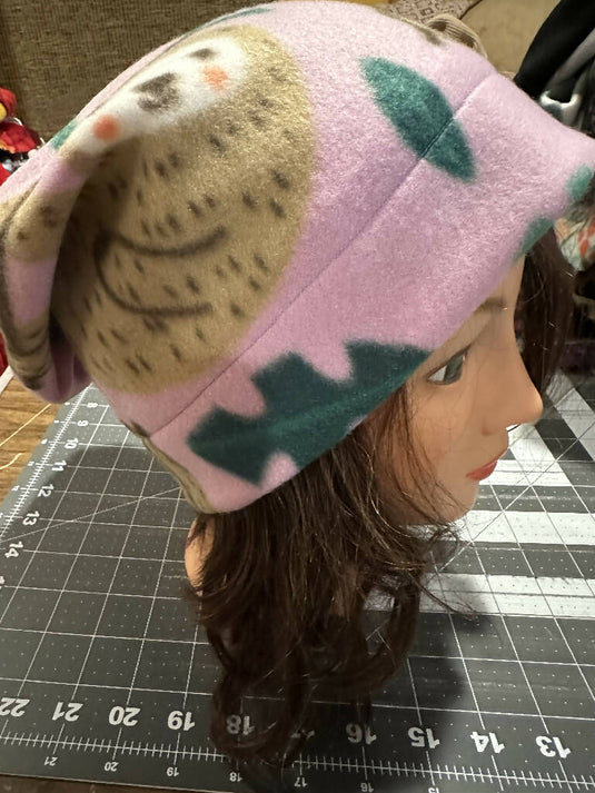 Slouchy fleece beanie hat