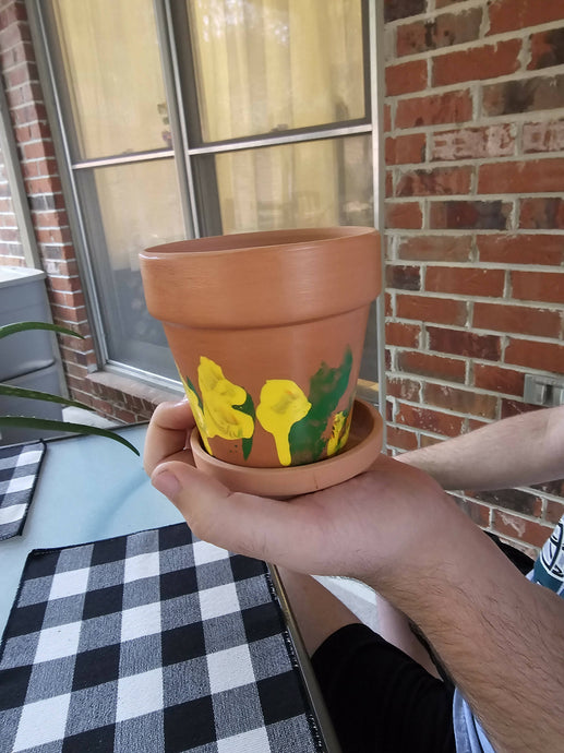 Clay Flower Pot with Saucer