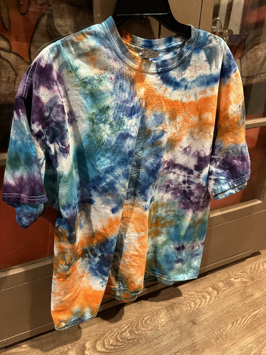 Upcycled ice dyed shirt
